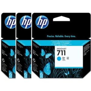 HP Pack de ahorro de 3 cartuchos de tinta DesignJet 711 cian de 29 ml