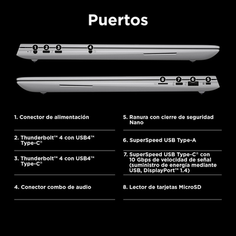 HP ZBook Studio 16 G11 Intel Core Ultra 9 185H Estación de trabajo móvil 40,6 cm (16") WUXGA 32 GB DDR5-SDRAM 1 TB SSD NVIDIA RTX 3000 Ada Wi-Fi 7 (802.11be) Windows 11 Pro Plata - Imagen 16