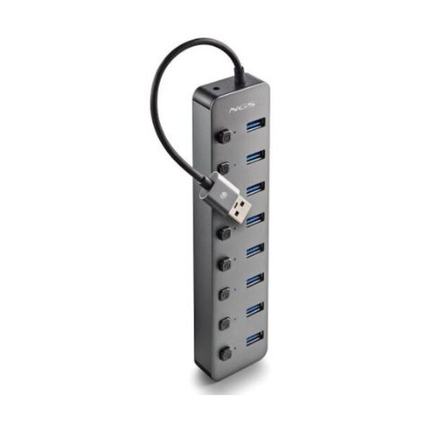 HUB NGS USB 8 PUERTOS CON INTERRUPTOR BLACK