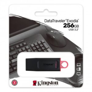 Kingston Technology DataTraveler Exodia unidad flash USB 256 GB USB tipo A 3.2 Gen 1 (3.1 Gen 1) Negro, Rosa