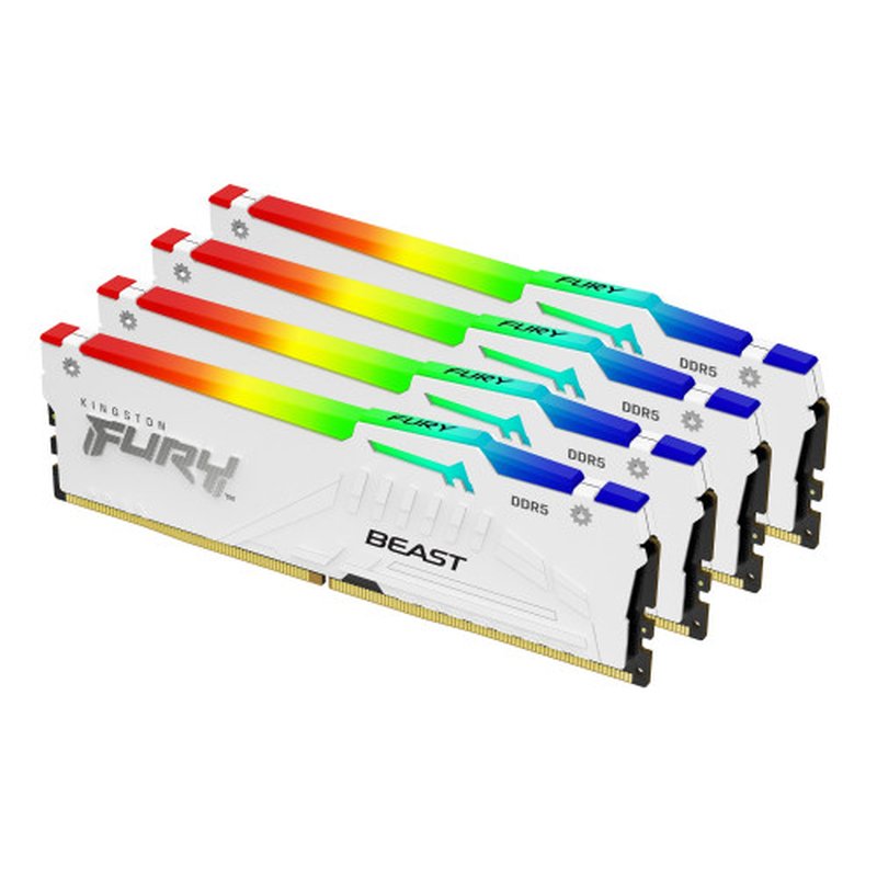 Kingston Technology FURY Beast RGB módulo de memoria 128 GB 4 x 32 GB DDR5 Kingston Technology FURY Beast RGB módulo de memoria 128 GB 4 x 32 GB DDR5