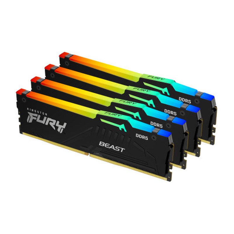 Kingston Technology FURY Beast RGB módulo de memoria 128 GB 4 x 32 GB DDR5 Kingston Technology FURY Beast RGB módulo de memoria 128 GB 4 x 32 GB DDR5