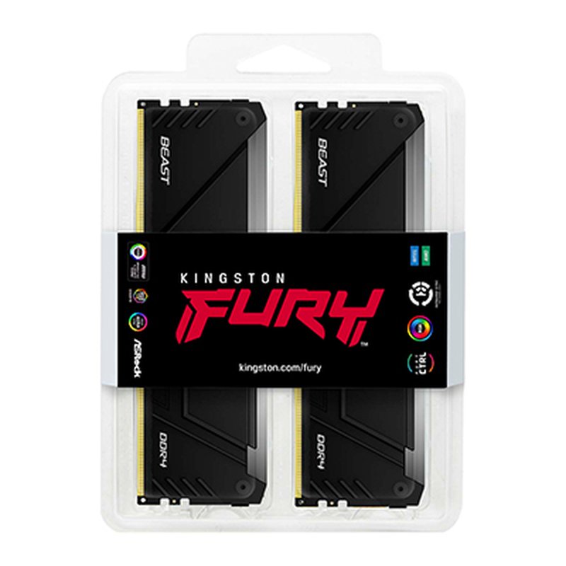 Kingston Technology FURY Beast RGB módulo de memoria 64 GB 4 x 16 GB DDR4 Kingston Technology FURY Beast RGB módulo de memoria 64 GB 4 x 16 GB DDR4 - Imagen 3