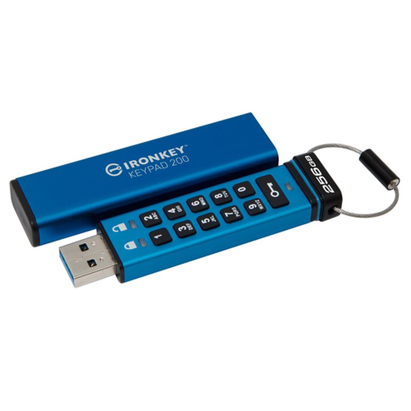 Kingston Technology IronKey Keypad 200 unidad flash USB 256 GB USB tipo A 3.2 Gen 1 (3.1 Gen 1) Azul Kingston Technology IronKey Keypad 200 unidad flash USB 256 GB USB tipo A 3.2 Gen 1 (3.1 Gen 1) Azul - Imagen 4