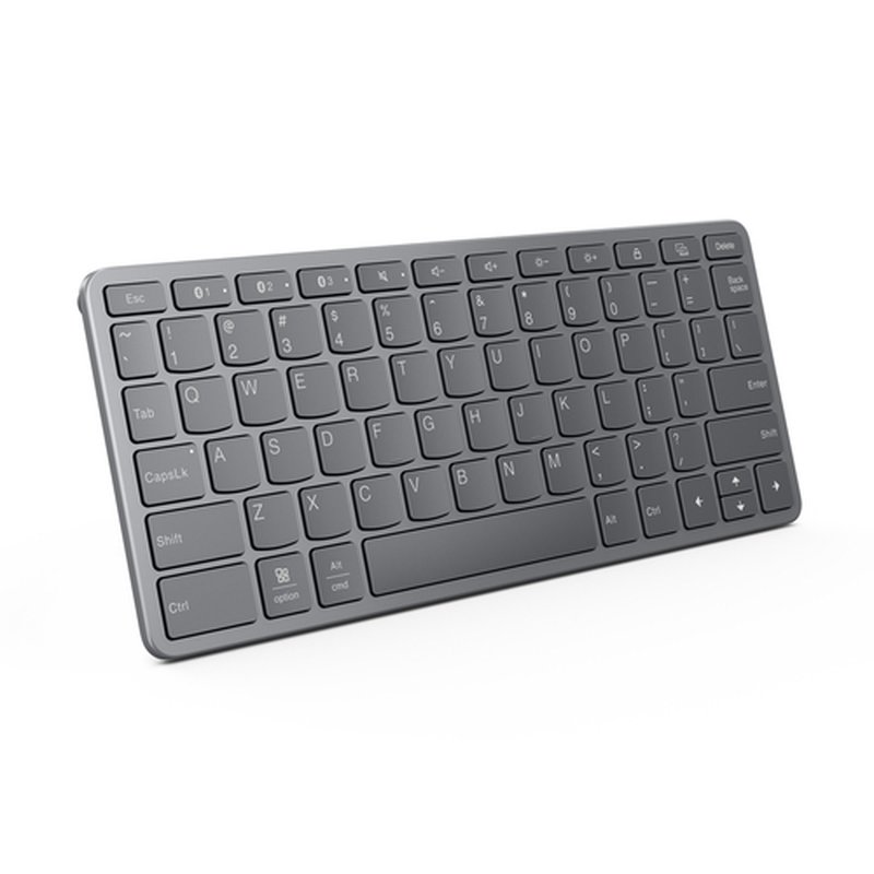Lenovo ZG38C05816 teclado Universal USB + Bluetooth QWERTY Español, Inglés del Reino Unido Gris - Imagen 2