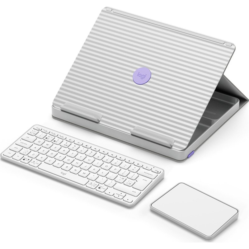 Logitech Casa Pop-Up Desk QWERTY Inglés del Reino Unido Bluetooth Gris, Violeta, Blanco Logitech Casa Pop-Up Desk QWERTY Inglés del Reino Unido Bluetooth Gris, Violeta, Blanco