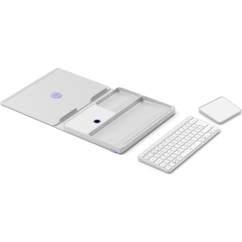 Logitech Casa Pop-Up Desk QWERTY Inglés del Reino Unido Bluetooth Gris, Violeta, Blanco Logitech Casa Pop-Up Desk QWERTY Inglés del Reino Unido Bluetooth Gris, Violeta, Blanco - Imagen 2