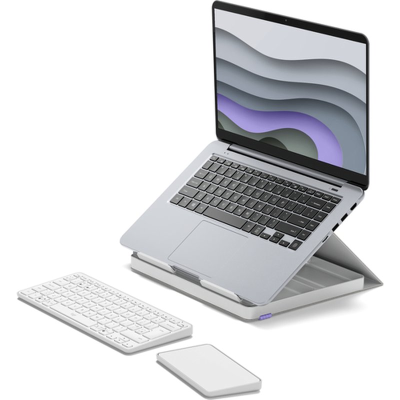 Logitech Casa Pop-Up Desk QWERTY Inglés del Reino Unido Bluetooth Gris, Violeta, Blanco Logitech Casa Pop-Up Desk QWERTY Inglés del Reino Unido Bluetooth Gris, Violeta, Blanco - Imagen 4