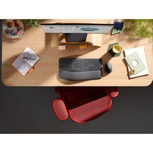 Logitech Ergo K860 for Business teclado RF Wireless + Bluetooth Inglés internacional Grafito Logitech Ergo K860 for Business teclado RF Wireless + Bluetooth Inglés internacional Grafito