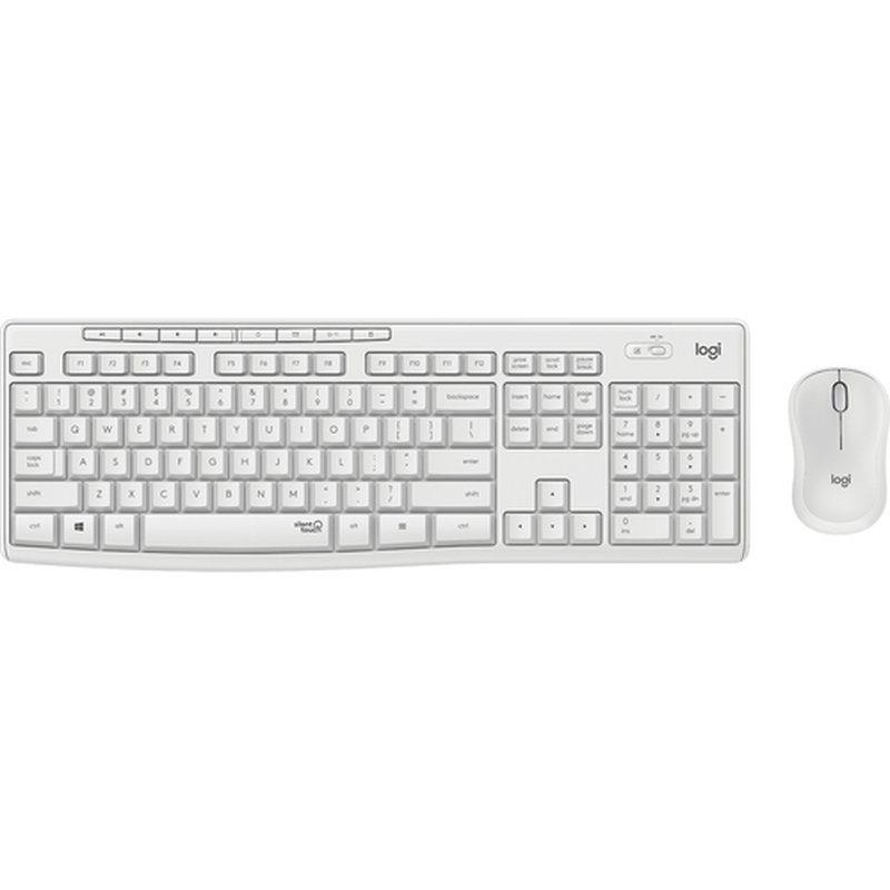Logitech MK295 Silent Wireless Combo teclado Ratón incluido USB QWERTY Inglés Blanco