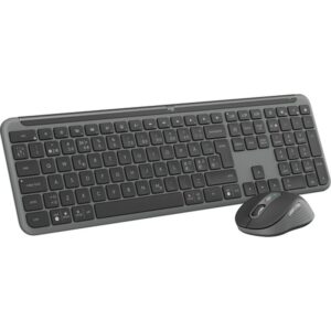 Logitech MK950 Signature for Business teclado Ratón incluido RF Wireless + Bluetooth QWERTY Danés, Finlandés, Noruego, Sueco Grafito Logitech MK950 Signature for Business teclado Ratón incluido RF Wireless + Bluetooth QWERTY Danés, Finlandés, Noruego, Sueco Grafito