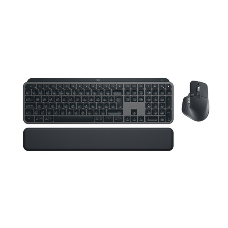 Logitech MX Keys S Combo teclado Ratón incluido RF Wireless + Bluetooth AZERTY Belga Grafito