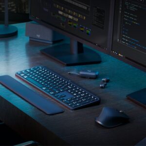 Logitech MX Keys S Combo teclado Ratón incluido RF Wireless + Bluetooth AZERTY Belga Grafito
