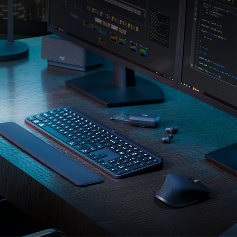 Logitech MX Keys S Combo teclado Ratón incluido RF Wireless + Bluetooth AZERTY Belga Grafito - Imagen 11