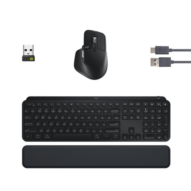 Logitech MX Keys S Combo teclado Ratón incluido RF Wireless + Bluetooth AZERTY Belga Grafito - Imagen 12
