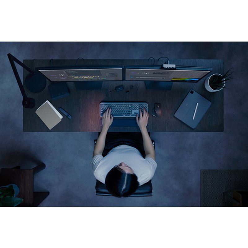 Logitech MX Keys S Combo teclado Ratón incluido RF Wireless + Bluetooth AZERTY Belga Grafito - Imagen 19