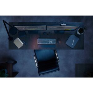 Logitech MX Keys S Combo teclado Ratón incluido RF Wireless + Bluetooth AZERTY Belga Grafito