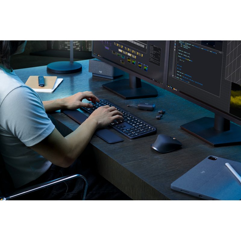 Logitech MX Keys S Combo teclado Ratón incluido RF Wireless + Bluetooth AZERTY Belga Grafito - Imagen 22