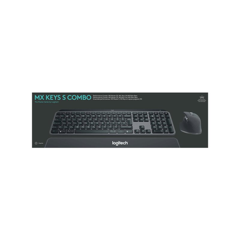 Logitech MX Keys S Combo teclado Ratón incluido RF Wireless + Bluetooth AZERTY Belga Grafito - Imagen 25