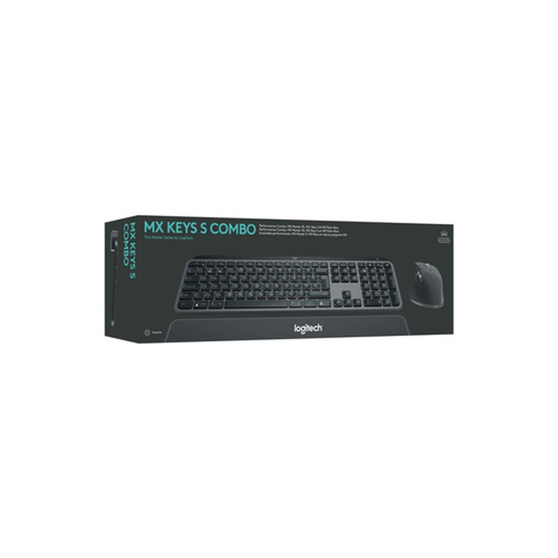 Logitech MX Keys S Combo teclado Ratón incluido RF Wireless + Bluetooth AZERTY Belga Grafito - Imagen 26