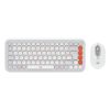 Logitech POP Icon Combo teclado Ratón incluido Universal Bluetooth AZERTY Francés Naranja, Blanco