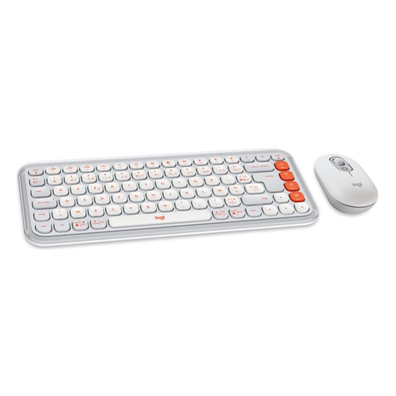 Logitech POP Icon Combo teclado Ratón incluido Universal Bluetooth AZERTY Francés Naranja, Blanco - Imagen 2