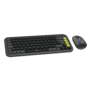 Logitech POP Icon Combo teclado Ratón incluido Universal Bluetooth QWERTY Internacional de EE.UU. Granito, Verde