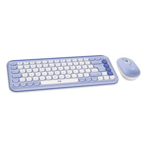 Logitech POP Icon Combo teclado Ratón incluido Universal Bluetooth QWERTY Internacional de EE.UU. Lila, Blanco