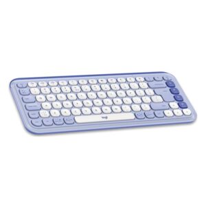 Logitech POP Icon Combo teclado Ratón incluido Universal Bluetooth QWERTY Internacional de EE.UU. Lila, Blanco