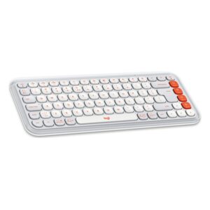 Logitech POP Icon Combo teclado Ratón incluido Universal Bluetooth QWERTY Internacional de EE.UU. Naranja, Blanco