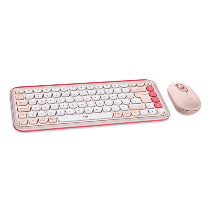 Logitech POP Icon Combo teclado Ratón incluido Universal Bluetooth QWERTY Internacional de EE.UU. Rosa, Blanco - Imagen 2