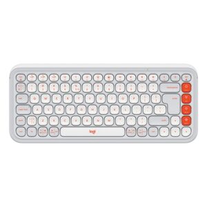Logitech POP Icon Keys teclado Universal Bluetooth QWERTY Internacional de EE.UU. Naranja, Blanco