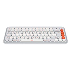 Logitech POP Icon Keys teclado Universal Bluetooth QWERTY Internacional de EE.UU. Naranja, Blanco