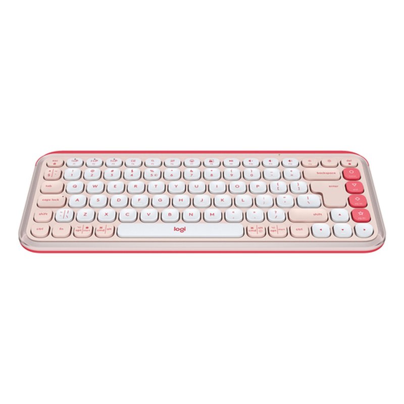 Logitech POP Icon Keys teclado Universal Bluetooth QWERTY Internacional de EE.UU. Rosa, Blanco - Imagen 2