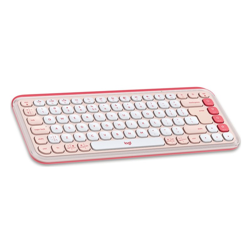 Logitech POP Icon Keys teclado Universal Bluetooth QWERTY Internacional de EE.UU. Rosa, Blanco - Imagen 3