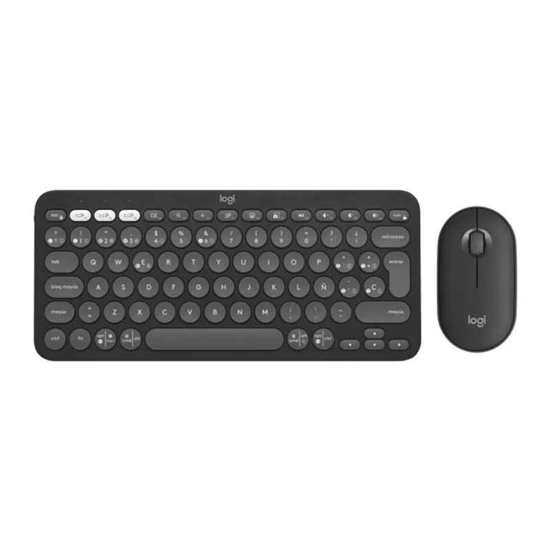 Logitech Pebble 2 Combo teclado Ratón incluido RF Wireless + Bluetooth QWERTY Español Grafito