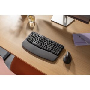 Logitech Wave Keys teclado RF Wireless + Bluetooth AZERTY Belga Grafito
