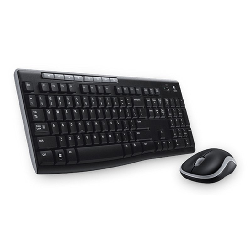 Logitech Wireless Combo MK270 teclado Ratón incluido RF inalámbrico Griego Negro