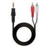 Nanocable 10.24.0310 cable de audio 10 m 3,5mm 2 x RCA Negro