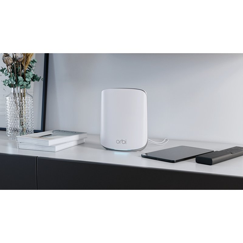 NETGEAR Orbi RBS350 AX1800 WiFi 6 Dual-band Mesh System satelite Doble banda (2,4 GHz / 5 GHz) Wi-Fi 5 (802.11ac) Blanco 2 Interno - Imagen 2