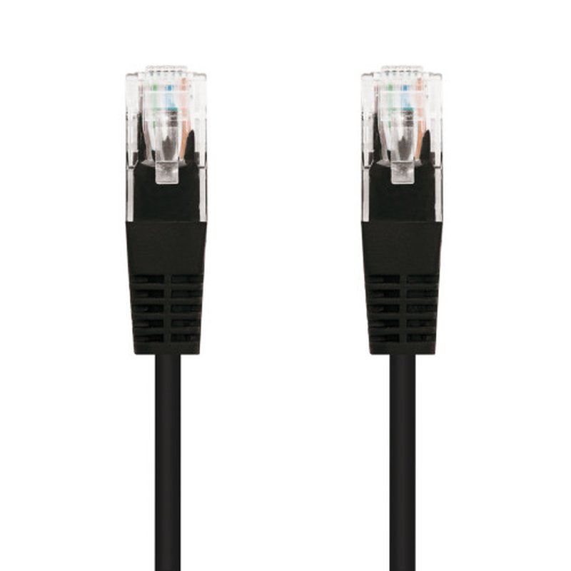 Nanocable CABLE RED LATIGUILLO RJ45 CAT.5E UTP AWG24, NEGRO, 2.0 M - Imagen 2