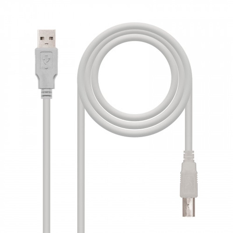 Nanocable CABLE USB 2.0 IMPRESORA, TIPO A/M-B/M, BEIGE, 1.0 M Nanocable CABLE USB 2.0 IMPRESORA, TIPO A/M-B/M, BEIGE, 1.0 M