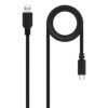 NANOCABLE CABLE USB 2.0 3A, TIPO USB-C/M-A/M, NEGRO, 1.5 M
