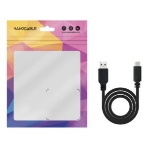NANOCABLE CABLE USB 2.0 3A, TIPO USB-C/M-A/M, NEGRO, 1.5 M