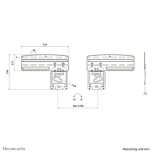 Neomounts Soporte de pared ultraplano para tv