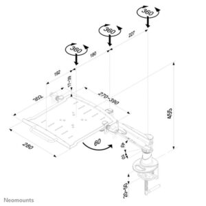 Neomounts by Newstar Soporte de escritorio para un ordenador portátil