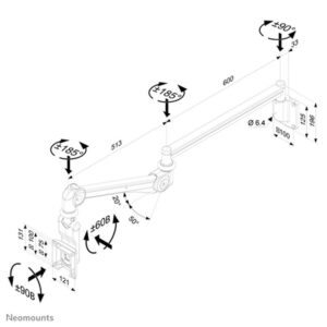 Neomounts by Newstar Soporte de pared médico para monitor