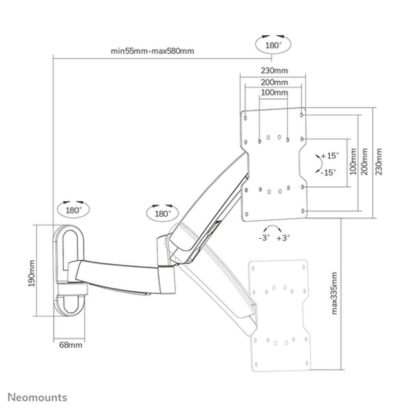 Neomounts by Newstar Soporte de pared para monitor/TV - Imagen 8