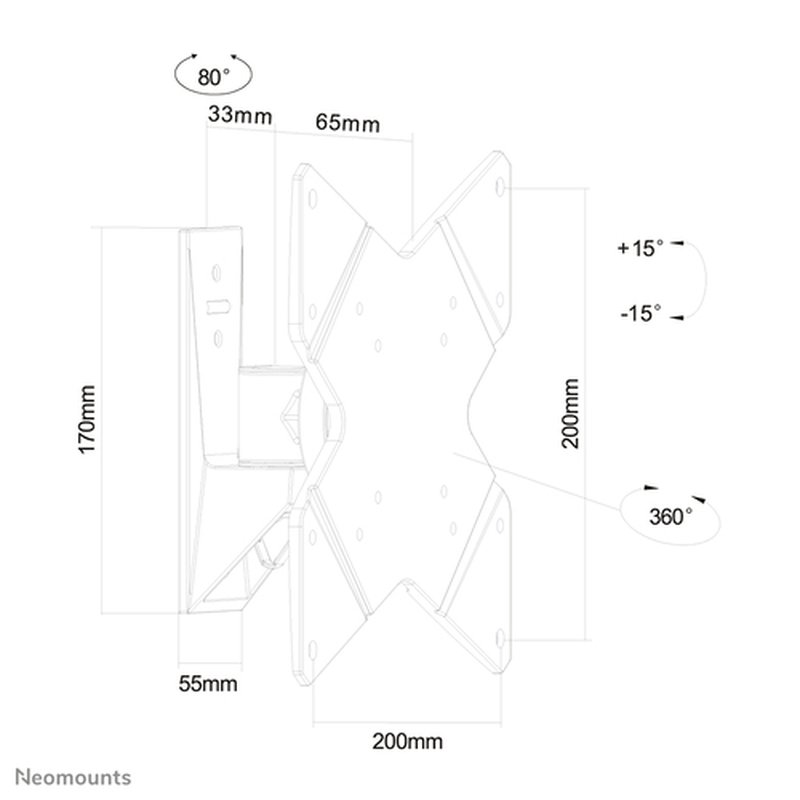 Neomounts by Newstar soporte de pared para tv/monitor Neomounts by Newstar soporte de pared para tv/monitor - Imagen 8