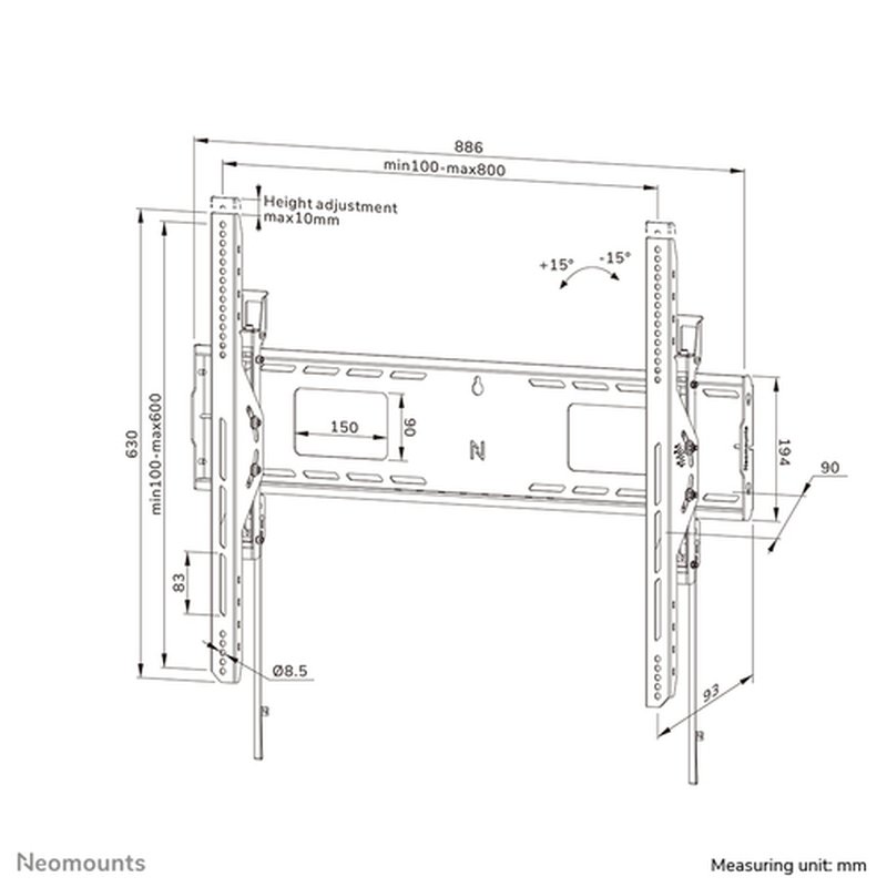 Neomounts soporte de pared para televisor de gran peso - Imagen 17